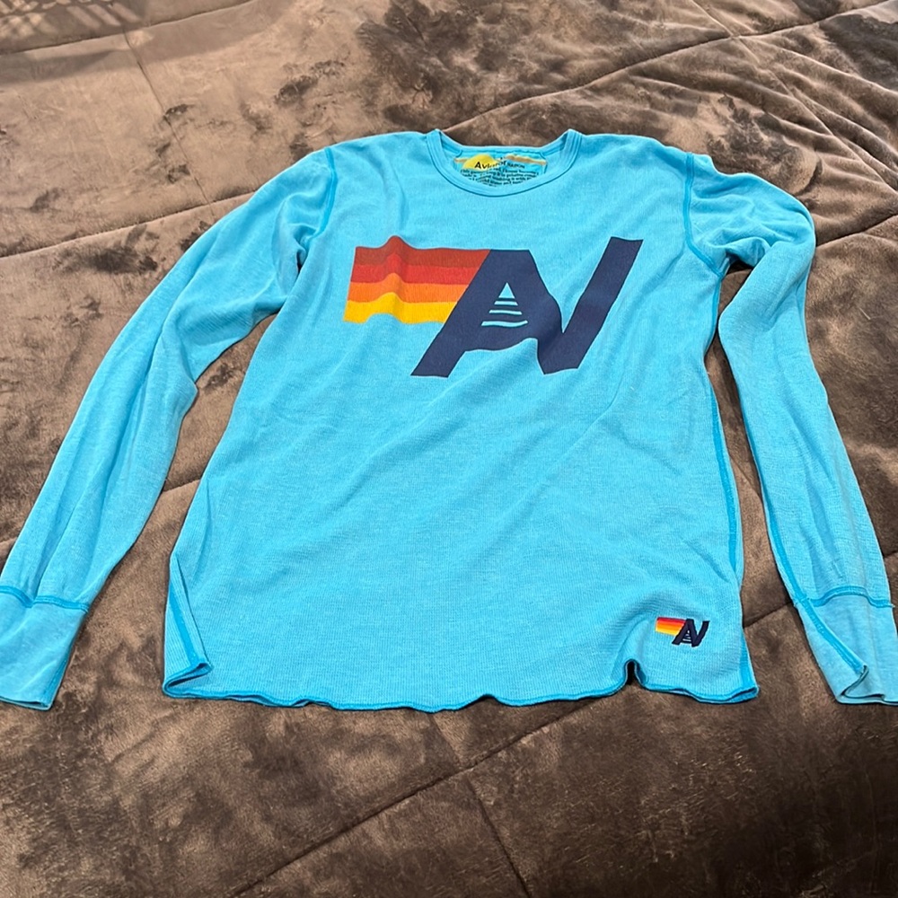 Aviator Nation logo long sleeve crew tee